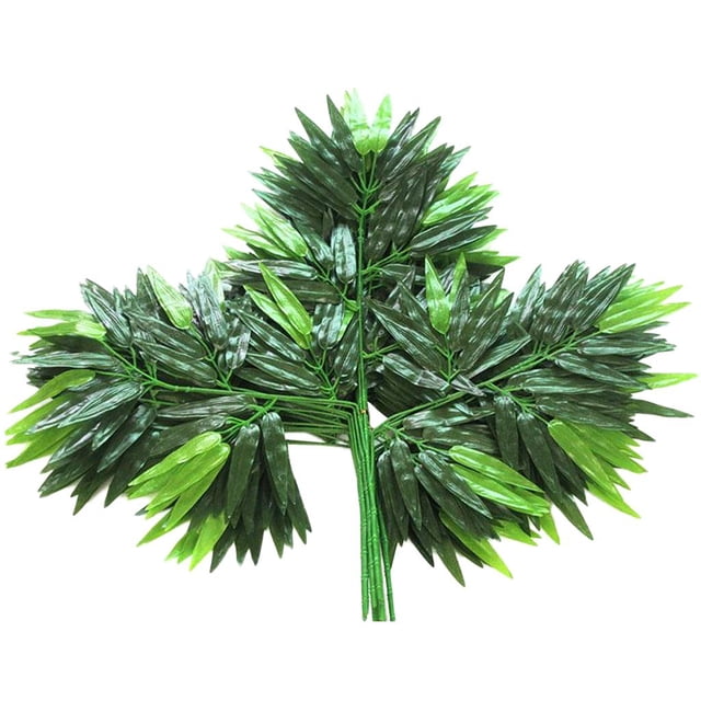 Guirnalda plástica del follaje de hiedra de Bambú artificial 12x Zulema Bambú artificial 60 Hojas verde