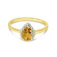 thumbnail image 6 of 10k Yellow Gold Pear Citrine And Diamond Ring, 6 of 6