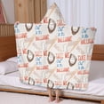 thumbnail image 5 of Baseball Game Pattern Hooded Bath Towel，60"x35" for Ages 3 To 12 Kids, Quick Dry Lightweight Soft Microfiber Hood Beach Towel Cover Up for Kids, 5 of 7