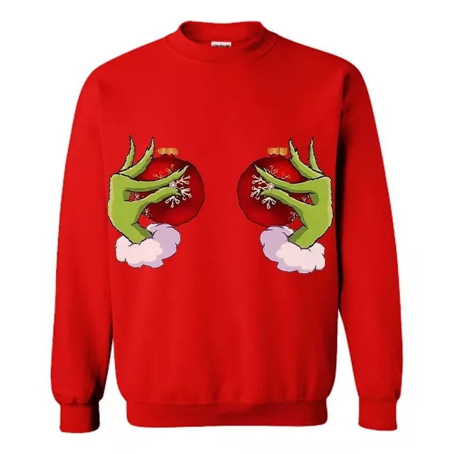 Sudadera Comoda Temporada Navideña El Grinc H Esferas Bobies