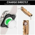 thumbnail image 4 of GHSDFBB 2-Pack Bling Waterproof Cases with Screen Protector for Apple Watch 44mm SE Series 6 5 4-Glitter Diamond Rhinestone Bumper Face Cover-iWatch Accessories for Women-Rose Gold+Clear, 4 of 7