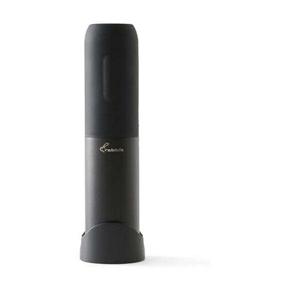 Abridor de botellas de vino eléctrico con forma de sacacorchos Rabbit Compact, negro