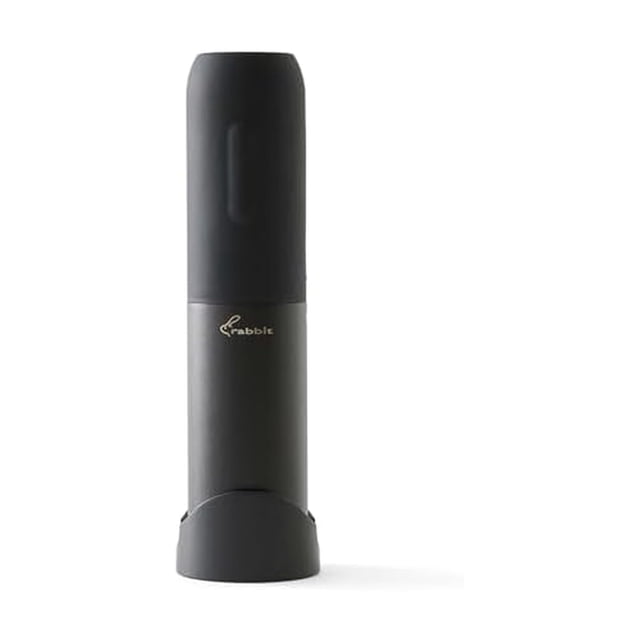 Abridor de botellas de vino eléctrico con forma de sacacorchos Rabbit Compact, negro