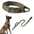 thumbnail image 1 of Military Tactical Dog Collar Leash Set Durable Pet Collar Retractable Leash Medium Large Dog German Shepherd Training Accessorie ShopWise Round, 1 of 20