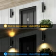 thumbnail image 5 of GEYANG Dusk to Dawn Outdoor Wall Lights , Integrated LED Cylinder Up Down 12W 2700K Modern Aluminum Light, Waterproof Exterior Light for Porch Patio Door, 5 of 6