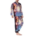 thumbnail image 2 of Cauagu Dreamy Forest Elf Print Men's Long-Sleeve Pajama Set,Soft Button-Front 2Pjs for Men Long Sleeve Men’s Sleepwear-Medium, 2 of 7