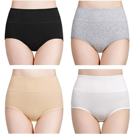 

UDAXB Lingerie 4Pieces Women Comfortable Lingerie Mid-waist Panties Underwear