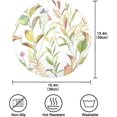 thumbnail image 4 of GZHJMY Mushroom Leaves Round Placemats Non-Slip Heat Resistant Placemat for Dining Table Kichen Party Table Diameter Decor 15.4 inch Set of 4 Table Mat, 4 of 7