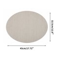 thumbnail image 2 of Unique Bargains 2 Pcs Oval Bamboo-like Texture Placemat Light Beige, 2 of 5