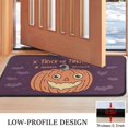thumbnail image 3 of Halloween Pumpkin Non Slip Washable Door Mat Ghost Boo Spooky Welcome Mat Retro for Entry Floor Mat Set Living Room Bedroom Bathroom Crystal Velvet 30x17 Inches, 3 of 7