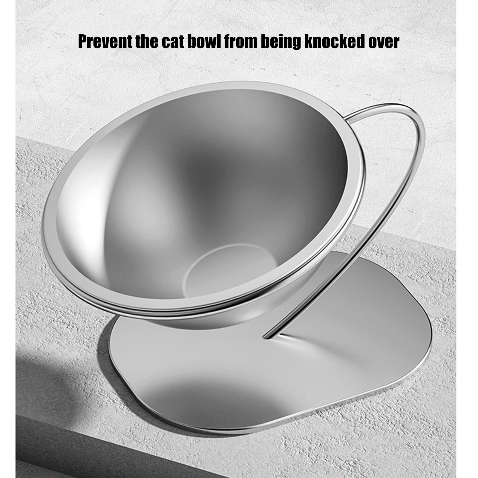 Stainless Steel Tilted Pet Bowl Elevated Feeders Dish NonSlip Design with 15 Degree Angles For Pet Easy Eating
