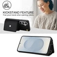 thumbnail image 6 of For Samsung Galaxy S21 Ultra 5G RFID Blocking Protective Purse Wallet Case Magnetic Organ Style Flip Cover Multi-Card Slots Pocket With Detachable Shoulder Strap And Wrist Strap,White, 6 of 10