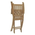 thumbnail image 6 of Modern Contemporary Urban Design Outdoor Patio Balcony Garden Furniture Side Dining Chair and Table Set, Wood, Natural, 6 of 9