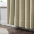 thumbnail image 5 of TWOPAGES 52 W X 96 L Inch Drapery Pinch Pleated Top Blackout Curtain Soft Linen Textured Drape for Bedroom, 1 Panel, Light Khaki, 5 of 6