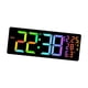 thumbnail image 2 of Reloj de pared digital LED con fecha, semana, horario,  degreeF/ degreeC, despertador electrónico conmutable, calendario para oficina, dormitorio, aula, decoració, 2 of 9