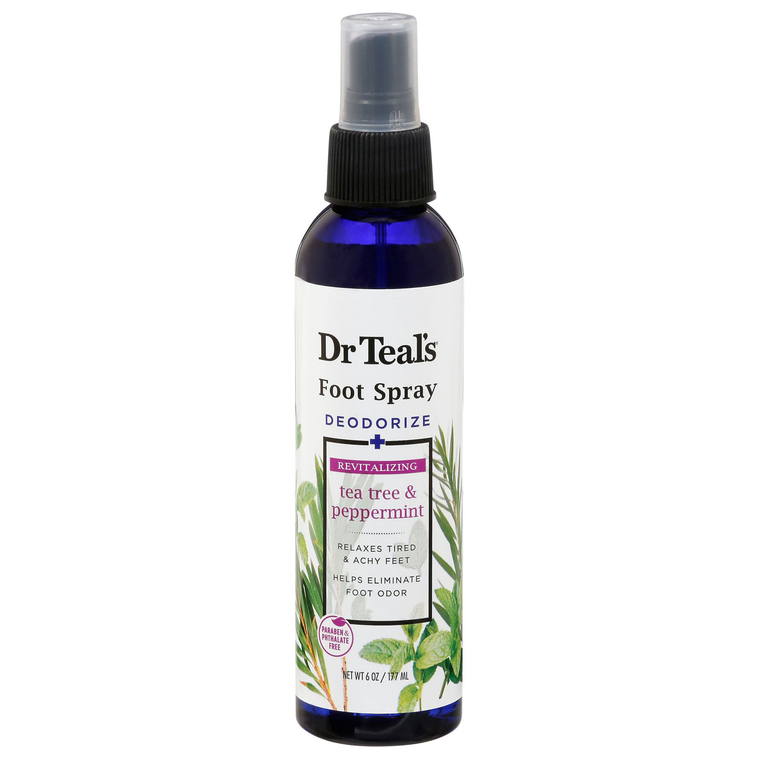 Dr Teals Foot Spray Deodorize Revitalizing Tea Tree Peppermint, 6 Oz.
