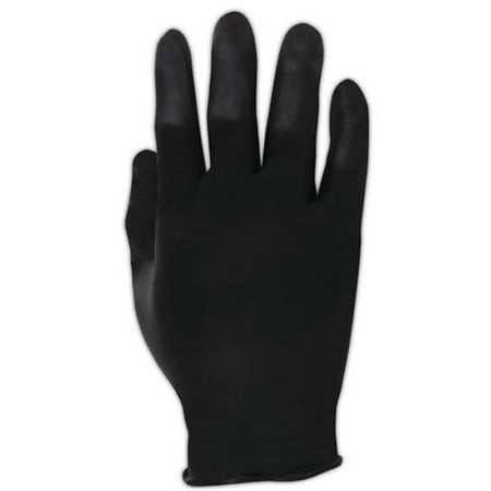 Showa Best N-Dex Nighthawk XL Disposable Gloves, Nitrile, Black,