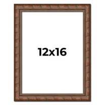 12x16 Dark Brown Bamboo Real Wood Picture Frame Width 1.5 inches | Interior Frame Depth 0.5 inches