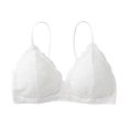 thumbnail image 3 of Gibobby Brasier deportivo para mujer Ropa interior antiexpansión para mujer Push Up Top ajustable Sin anillos de Sujetador de encaje sexy Push Up(Blanco,Talla única), 3 of 5