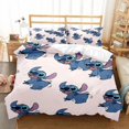 thumbnail image 3 of 3PC-SET MINISO Disney New Cartoon Animation Stitch Series Fashionable and Comfortable Pillowcase Quilt Bedding Christmas Gift, 3 of 6