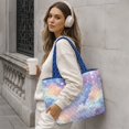 thumbnail image 4 of Pzuqiu Cloud Star Print Large Capacity Quilted Tote Bag for Women Lightweight Soft Puffer Tote Work Travel Shoulder Bag Versatile Everyday Carry for Daily Casual Use, 4 of 7