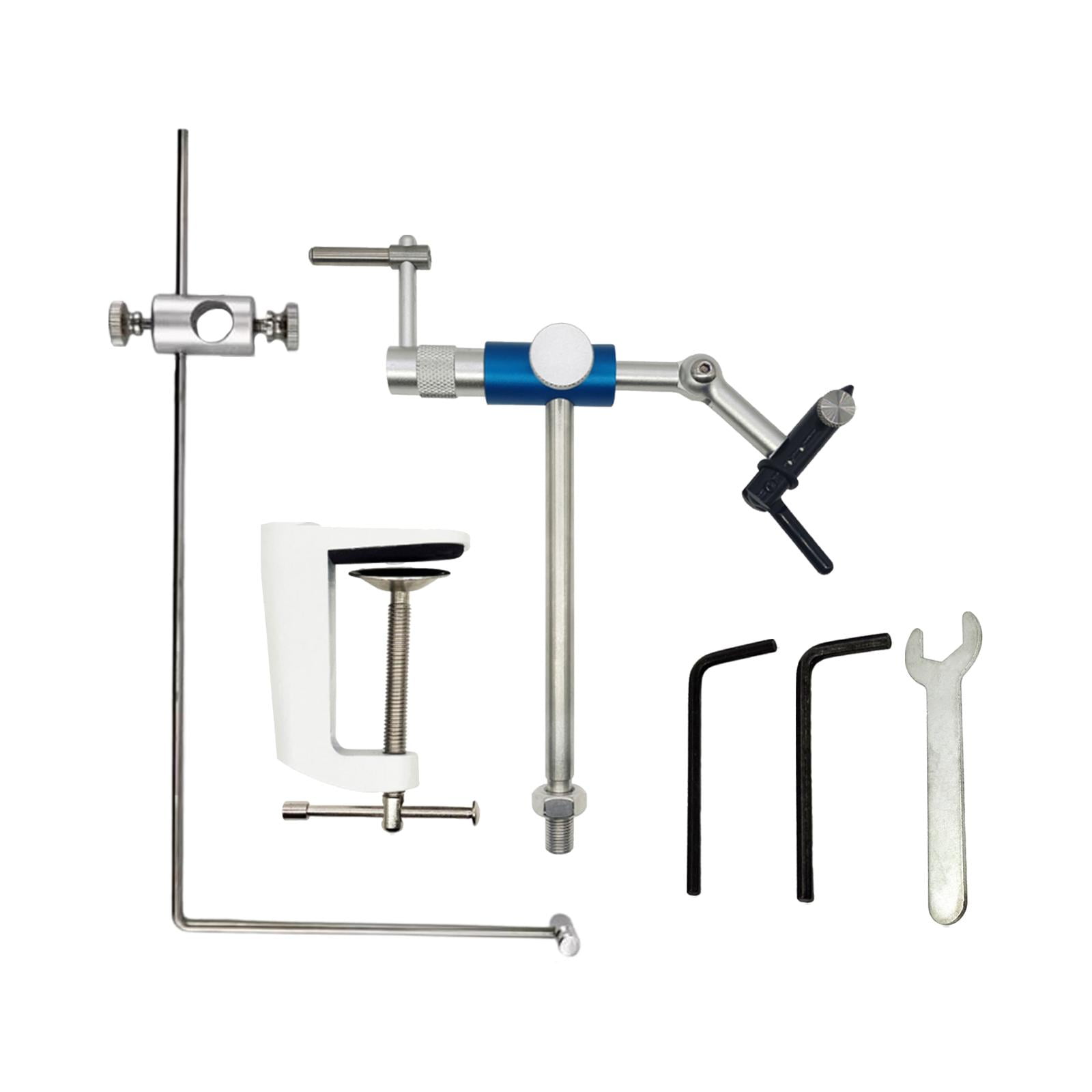 Rotary Fly Tying Vise, Tabletop Fly Tying Vise Jigs Tool Aluminum Alloy with 360° Rotation files Tying Tool, Desk Clip Type