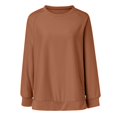 thumbnail image 4 of Bovemsi Womens Sweatshirts Women's Oversized Crewneck Long Sleeve Pullover Shirts Side Zipper 2025 Fall Clothes Winter Fashion Clothes, 4 of 7