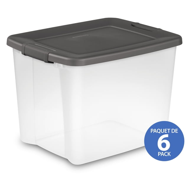 Sterilite 47 Liter Latch Box, 6 Pk