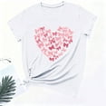 thumbnail image 5 of T Shirts for Women Ohufall Womens Tops Short Sleeve Bow Printed Valentines Shirts Summer Graphic Crewneck T-Shirts Basic Tees, 5 of 5