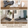 thumbnail image 5 of SIXHOME Heavy Duty Rubber Boot Tray Waterproof Non Slip Shoe Mat with Lip Durable Entryway Shoe Organizer Tray for Front Door Indoor Outdoor Muddy Shoes Storage 17“x47" Crosshatch Black, 5 of 8