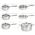 thumbnail image 2 of BergHOFF Vintage 10pc Tri-Ply 18/10 Stainless Steel Cookware Set with Lids, Hammered, 2 of 10