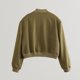 thumbnail image 3 of Chaqueta bomber para mujer Chaqueta informal con botones Color sólido Primavera Otoño Ropa de abrigo (M) Verde militar Verde, 3 of 6