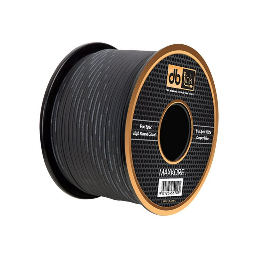 DB Link Maxkore Series Bulk speaker cable 100 ft black stranded
