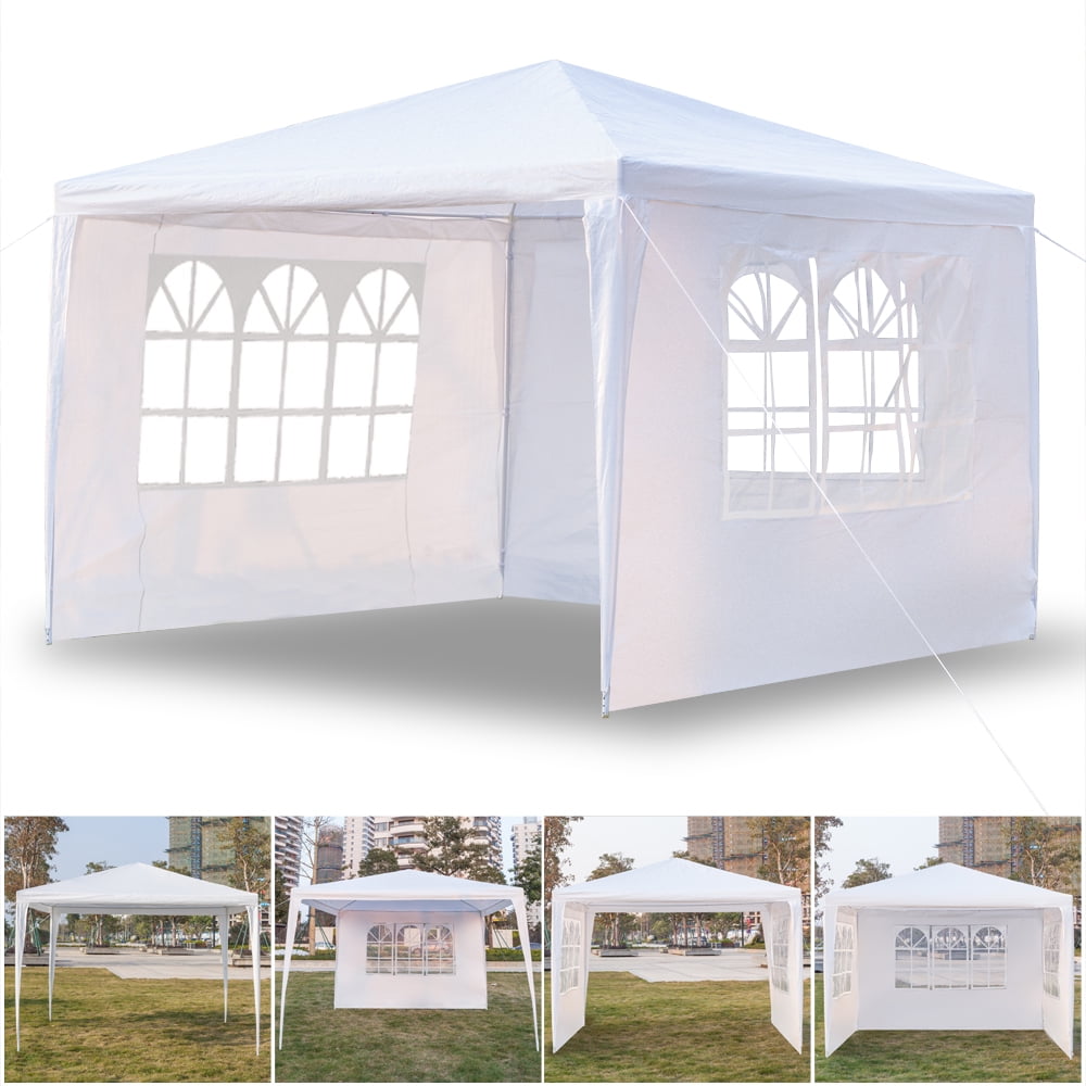 Details about   10'x10' Outdoor Wedding Party Tent Patio Gazebo Canopy with Side Walls White 