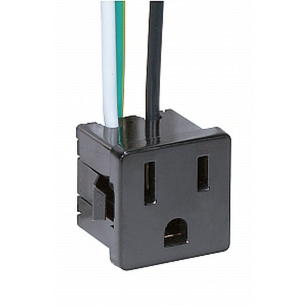 Satco 3 Wire 2 Pole SnapIn Convenience Outlet Opening Size 1in x 1in x