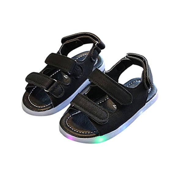 Utoimkio Sandals for Toddler Girls Summer Sandals Children Led Light Shoes Beach Shoes Hollow Breathable Soft Sole
