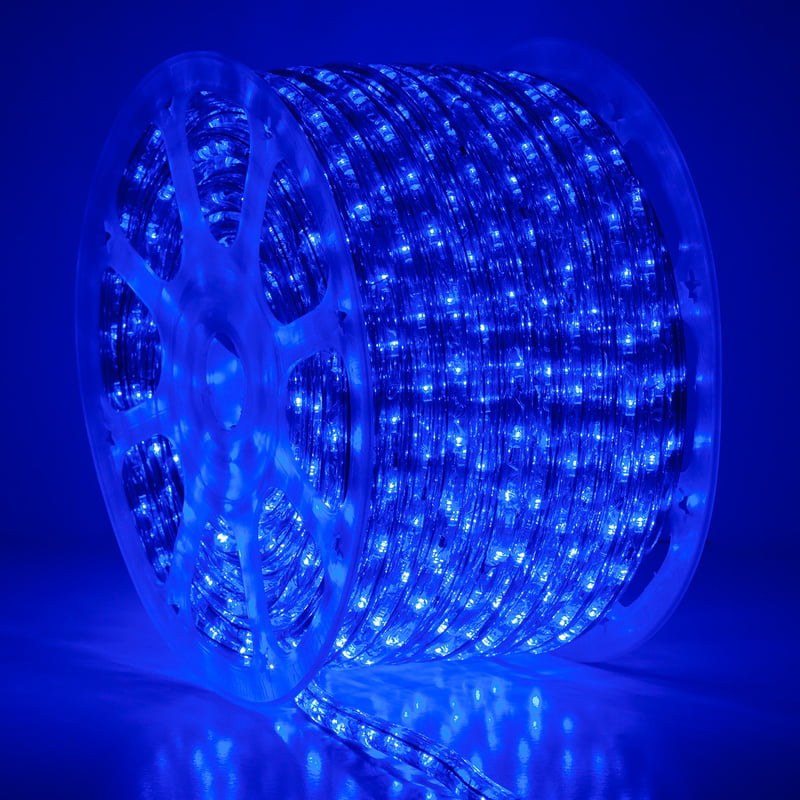 150 ft. Blue LED Rope Light Spool Indoor-Outdoor Tube Light Kit, 120V, 1/2  Inch, 2-Wire