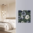 thumbnail image 4 of Yayeee Toggle Light Switch Wall Plate 3-Gang 6.37"x4.48" Decorative Outlet Cover, Dark Floral, 4 of 7