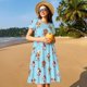 thumbnail image 4 of Balery winter cow cute Vestidos sueltos de manga corta para mujer, vestidos de verano 2025, vestidos casuales de corte A con vuelo., 4 of 6