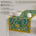 thumbnail image 4 of Vargottam Double Layer Cotton Table Runner with Border - Floral Print, Machine Washable - Dining Table Dcor for Farmhouse & Modern Homes, 4 of 6