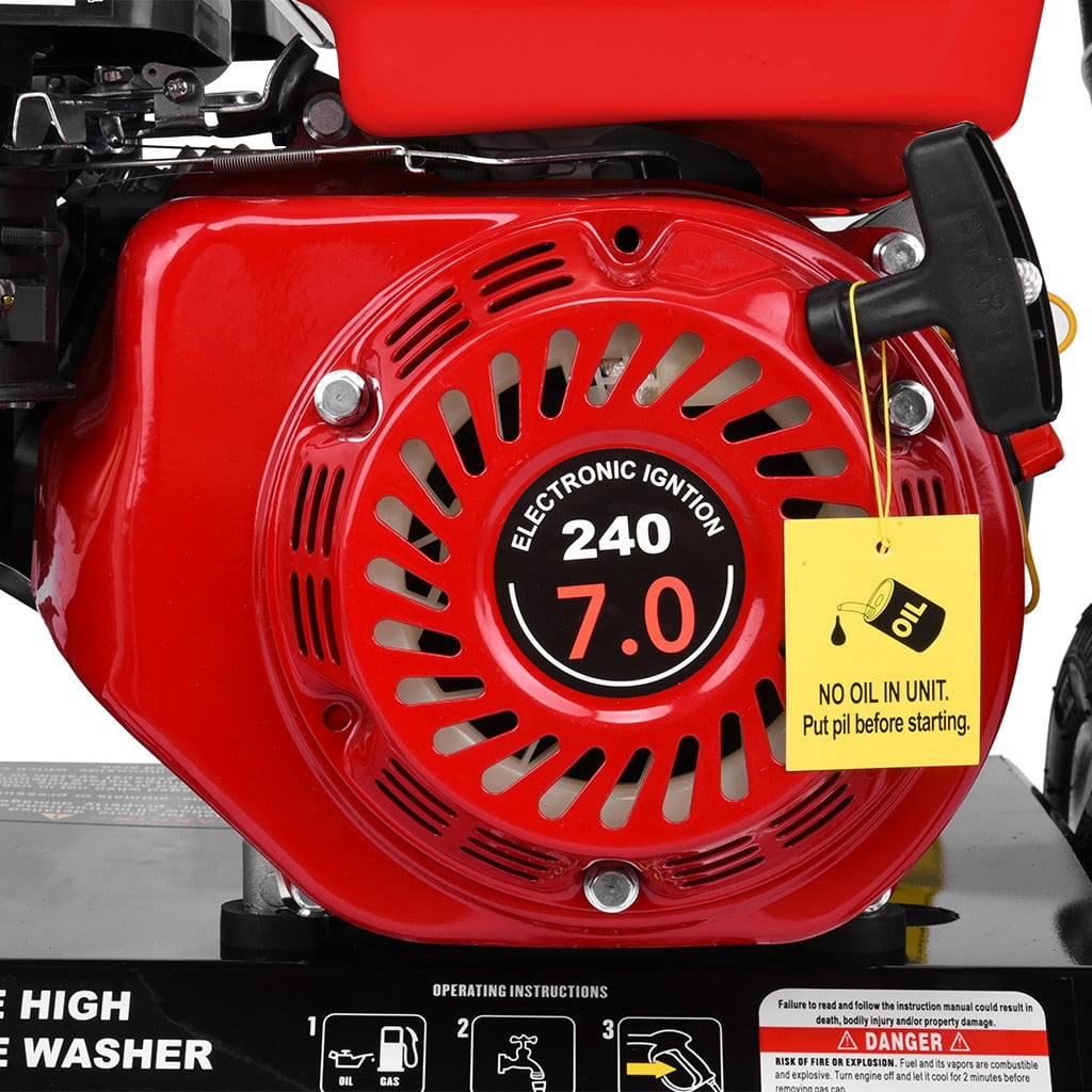 215cc 4-Stroke Gas Petrol Engine Cold Water Pressure Washer With Spray Gu-n 7HP 