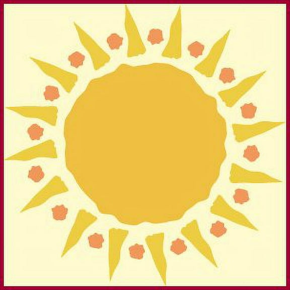 Sun 2 Stencil - Mandala Celestial Sun Moon Stars Template Reusable Laser Cut Mylar Template for Painting Home Decor Crafts - The Artful Stencil