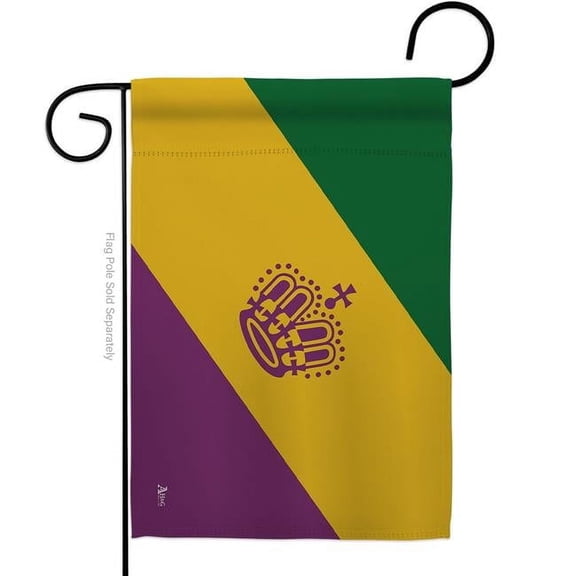 Americana Home & Garden G142175-BO Mardi Gras Springtime Double-Sided Decorative Garden Flag, Multi Color