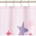 thumbnail image 2 of Fun and Playful Pink Stars Printed Pattern Microfiber Bathroom Shower Curtain - Pink Stars, 72 Inch, 2 of 5