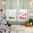 thumbnail image 5 of Sage Green White Stripe Curtain Valances for Windows, Kitchen Valance Window Treatments Panel 2 Pack, Modern Rustic Vertical Striped Rod Pocket Short Curtains for Bathroom Bedroom 54 x 18 Inch, 5 of 8