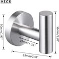 thumbnail image 2 of Bathroom Towel Hook,Screw in Metal Coat Hook Matte Black Robe Hook Stainless Steel Hanger Towel Robe Clothes Closet, 2 of 7