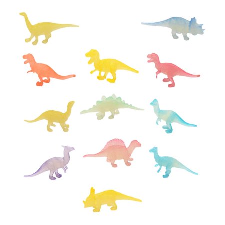 IGUOHAO 12PCS Glow in Dark Mini Dinosaur Toy Set(12 Styles), Plastic ...
