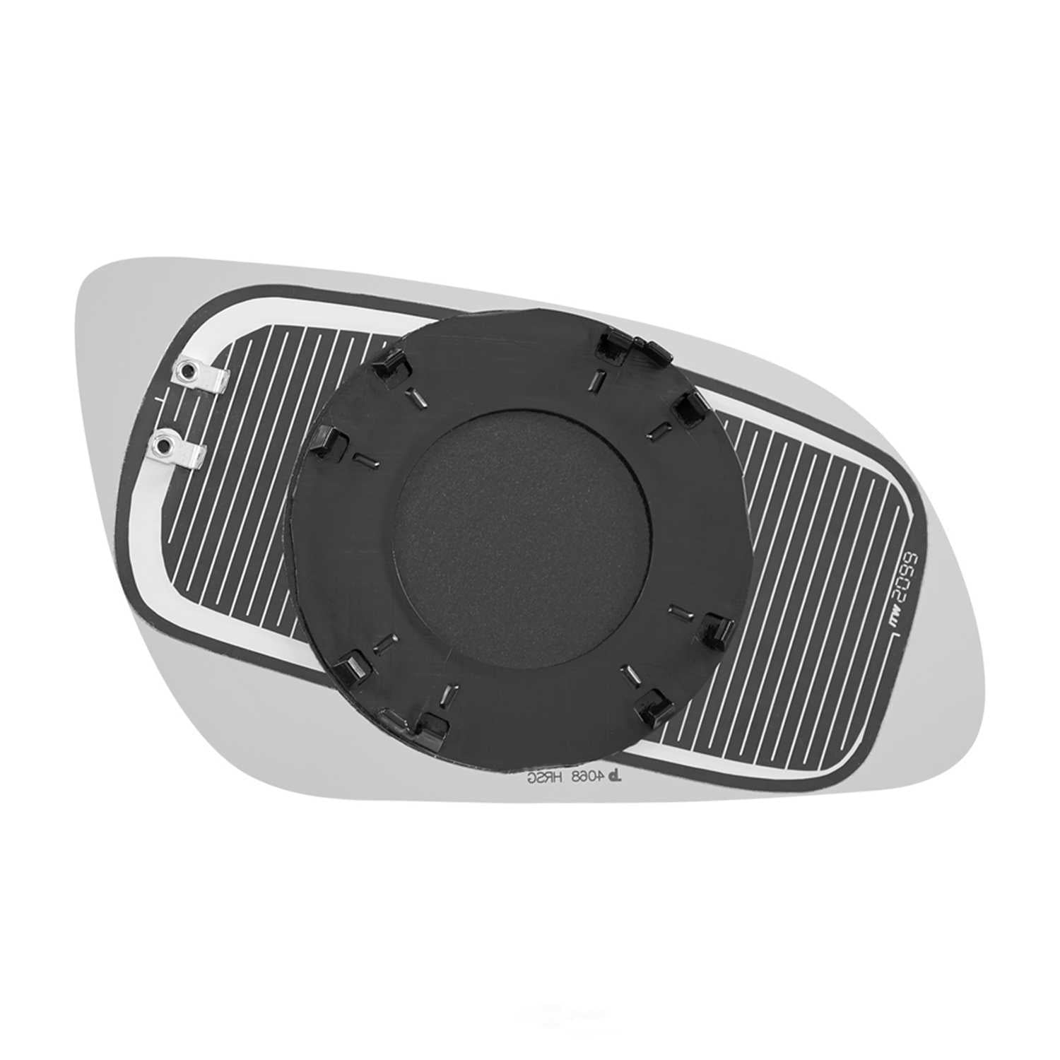 Burco Side View Mirror Replacement Glass with Motor Mount Plate - Clear Glass - 4068HRSG