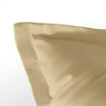 thumbnail image 3 of 2 Pack Queen Brushed Microfiber Pillow Shams with 2" Flange, Super Soft and Cozy, Wrinkle, Fade, Stain Resistant Sham, Khaki, 20x30 inches, 3 of 8