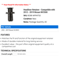 thumbnail image 2 of Headliner Retainer - Compatible with 2012 - 2019 Nissan NV3500 2013 2014 2015 2016 2017 2018, 2 of 2